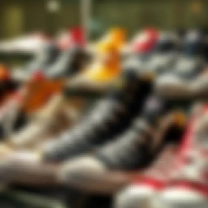 Different collections of Converse shoes displayed together