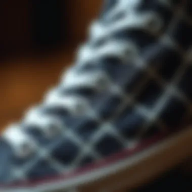 Close-up of Converse design details