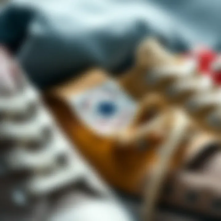 A close-up of various Converse materials highlighting craftsmanship