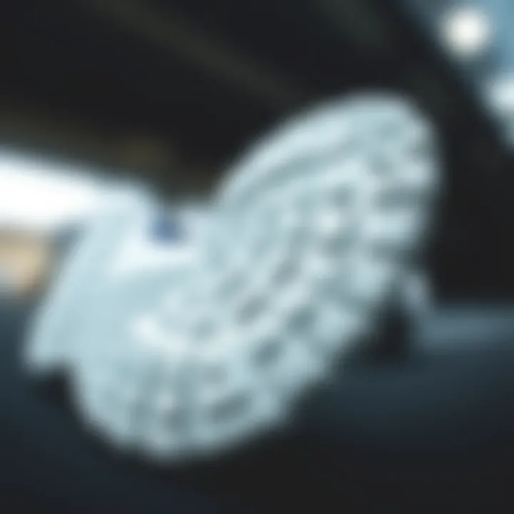 Close-up of cushioned soles for optimal support