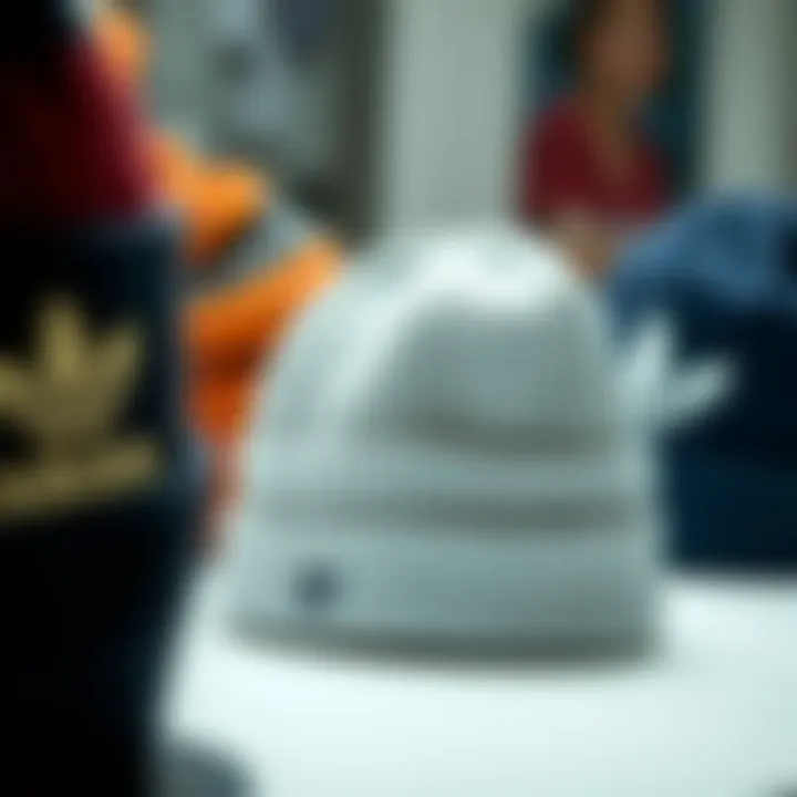 Different styles of Adidas beanies