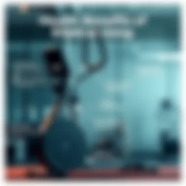 Display of the health benefits of using an elliptical machine