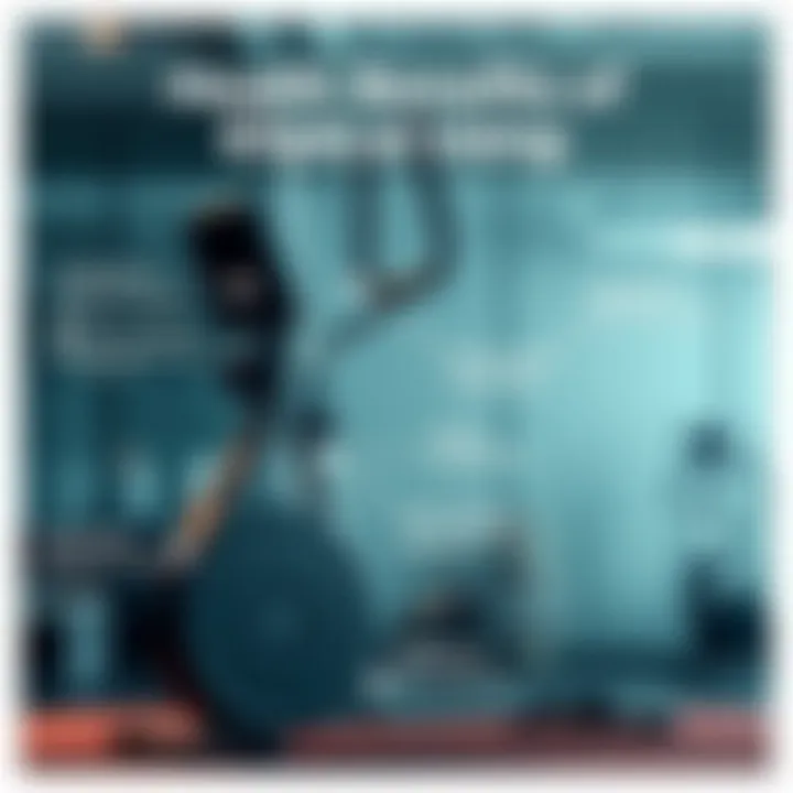 Display of the health benefits of using an elliptical machine