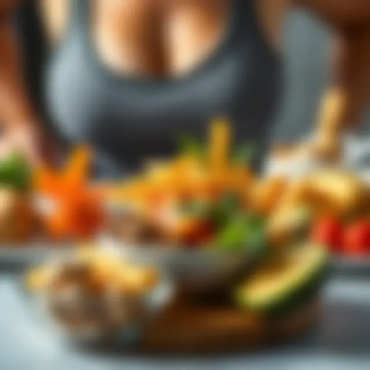 Healthy meal preparation showcasing balanced nutrition