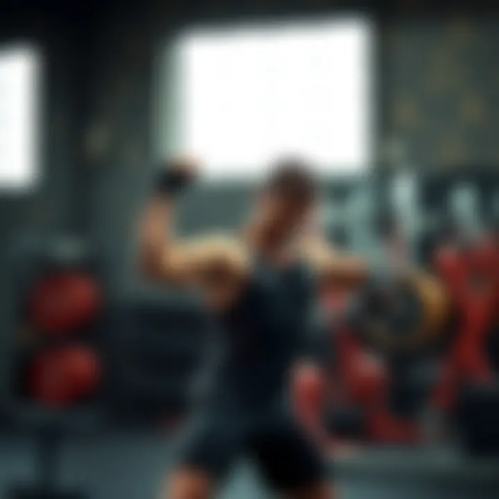 Strength Training Techniques Dynamic workout showcasing strength training techniques