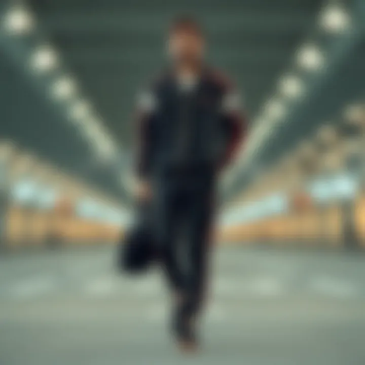 Fashion-forward men's tracksuits in everyday life