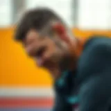 An athlete experiencing fatigue after intensive training