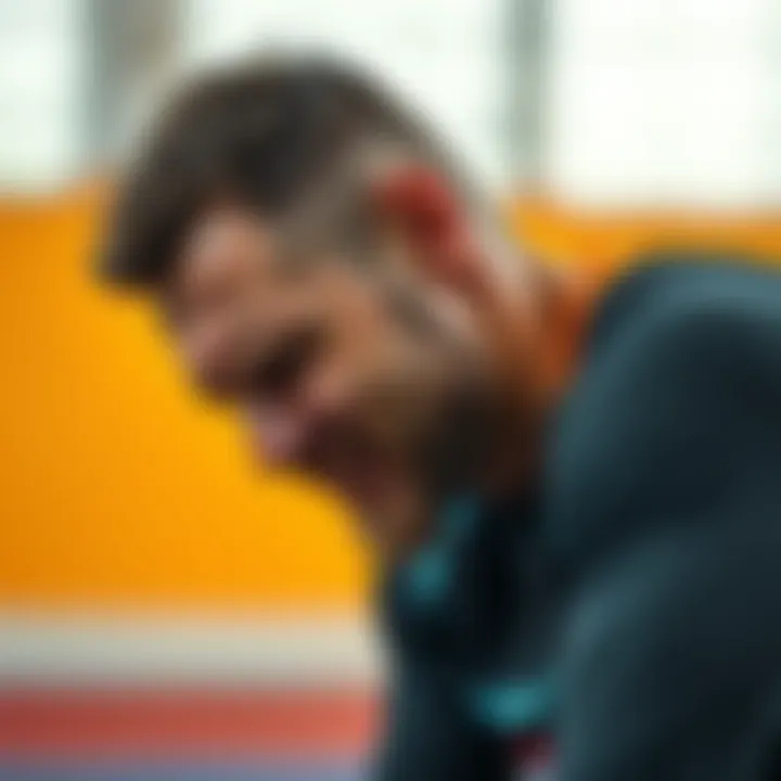 An athlete experiencing fatigue after intensive training