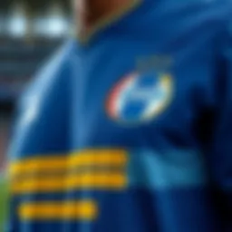 Detailed view of Fenerbahçe's 2024 jersey showcasing unique design elements