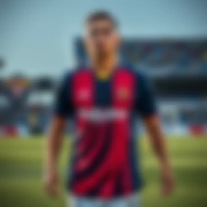 Athlete showcasing the Fenerbahçe jersey on the field.