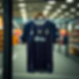 Fenerbahçe jersey for kids displayed on a hanger