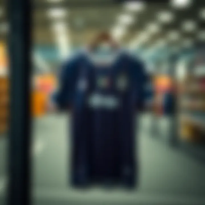 Fenerbahçe jersey for kids displayed on a hanger