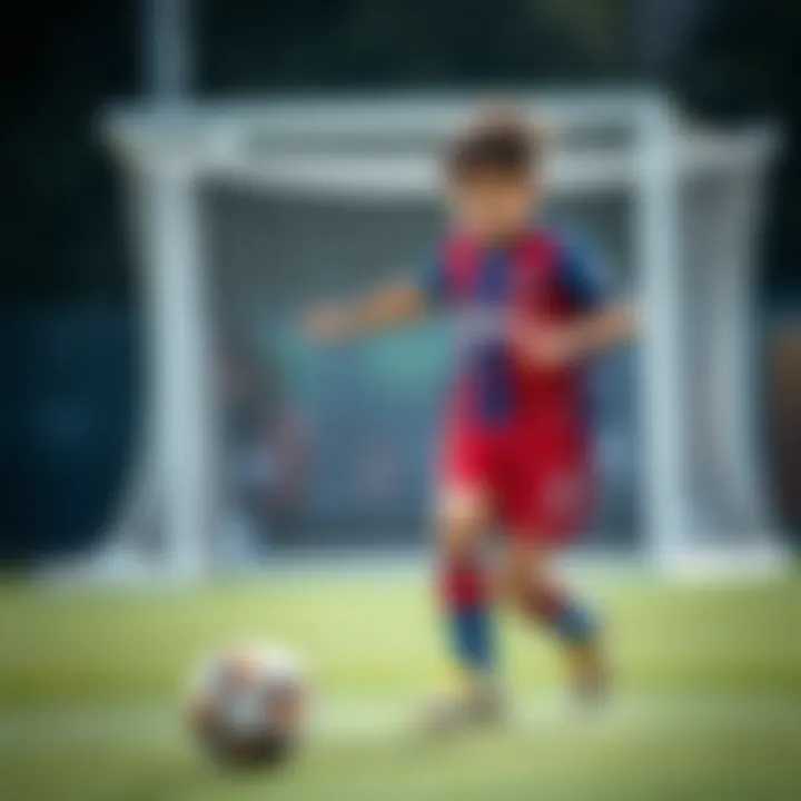 Child playing football in a Fenerbahçe jersey