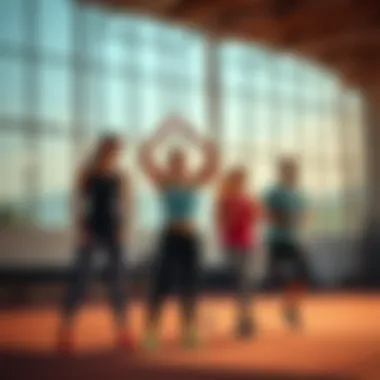 Group workout session promoting community and motivation