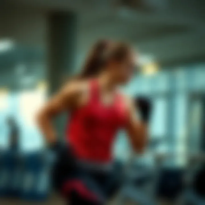 A person engaging in a high-energy fitness routine, showcasing movement and vitality.