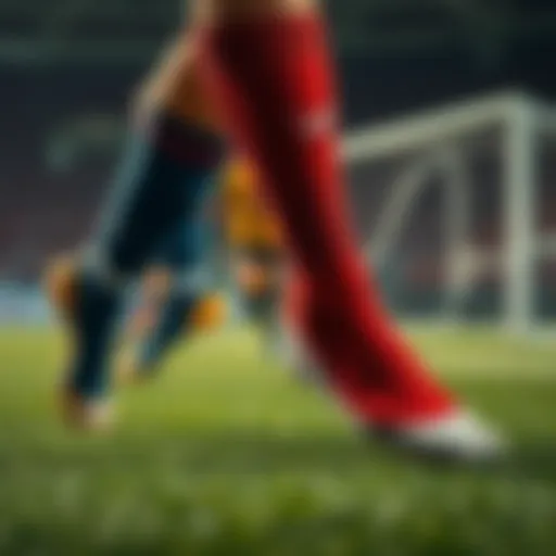 Historical evolution of soccer socks