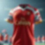 Detailed view of Galatasaray fan jersey design