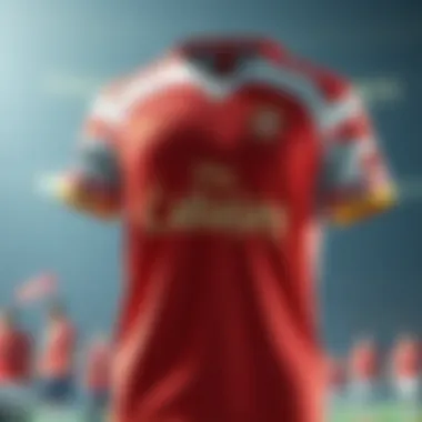 Detailed view of Galatasaray fan jersey design