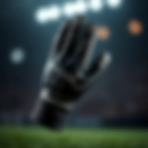 A detailed view of Gripmode goalkeeper gloves showcasing their unique design and grip features