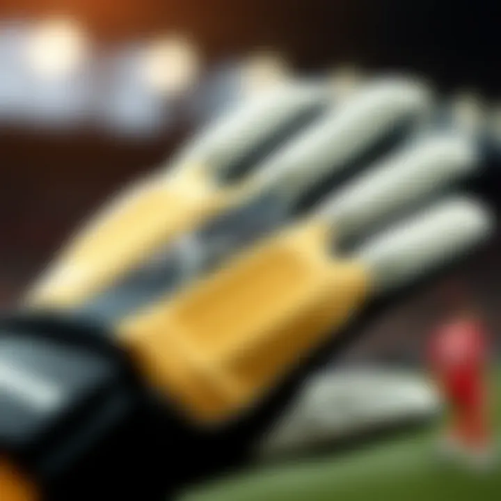 An illustration highlighting the high-quality materials used in Gripmode goalkeeper gloves