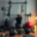 Home workout setup with essential equipment