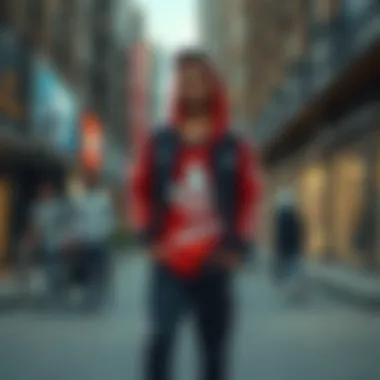 Stylish ensemble featuring Adidas sportswear in an urban setting