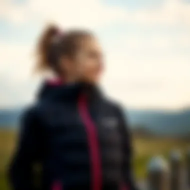 Active young girl wearing a Hummel jacket outdoors