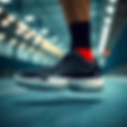 Dynamic view of Jordan 11 CMFT Low in action during sports