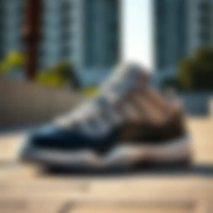 Stylish outdoor setting featuring Jordan 11 CMFT Low