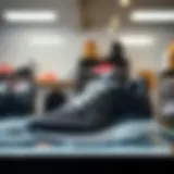 Stylish Jump Walking Shoes on a display