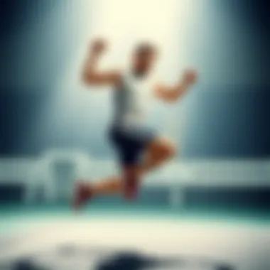 Dynamic jump exercise demonstrating calorie burning