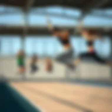Variety of jumping techniques for fitness