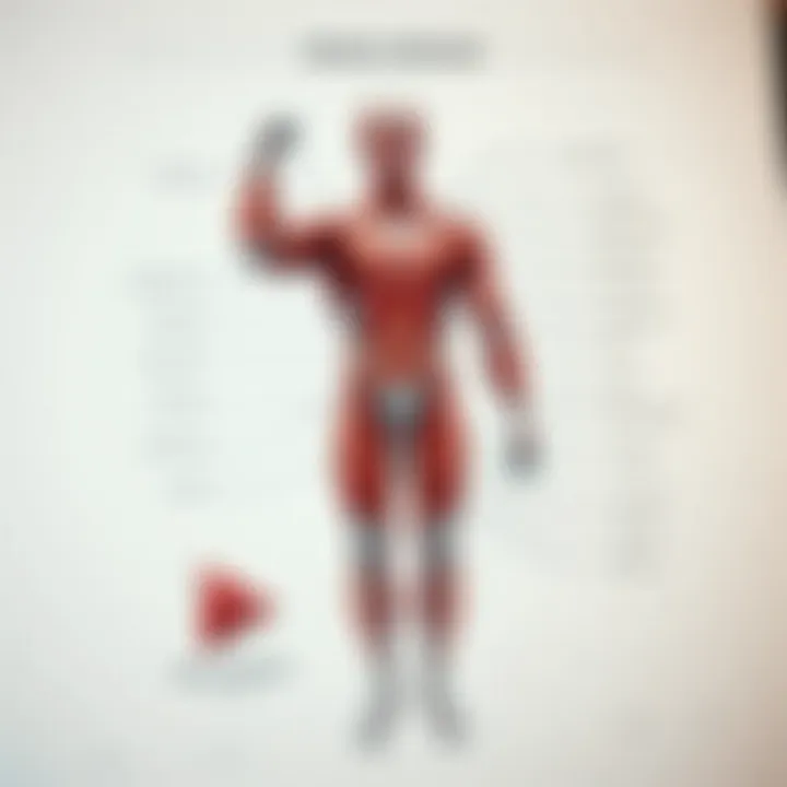 Diagram showing muscle anatomy and function