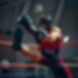 Kickboxing techniques in action