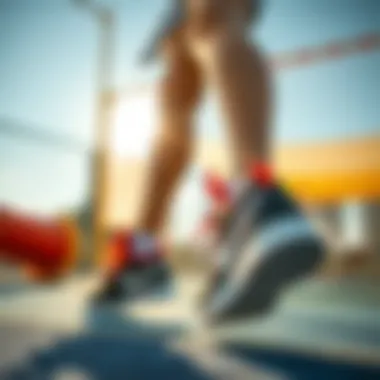 A girl wearing Nike shoes in an active play setting