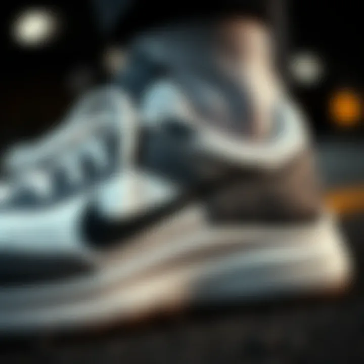 Close-up of Nike footwear highlighting comfort features