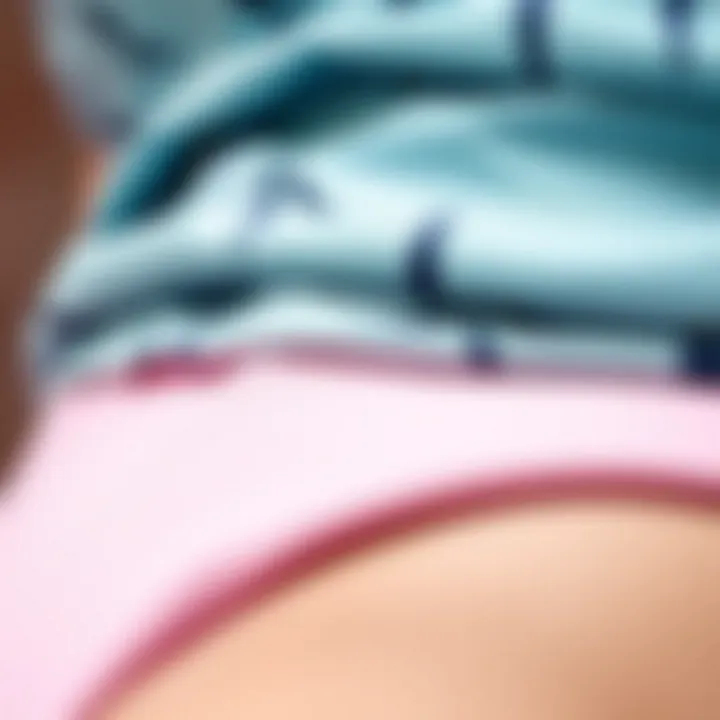 A close-up of swimsuit materials highlighting comfort and quality for active girls.