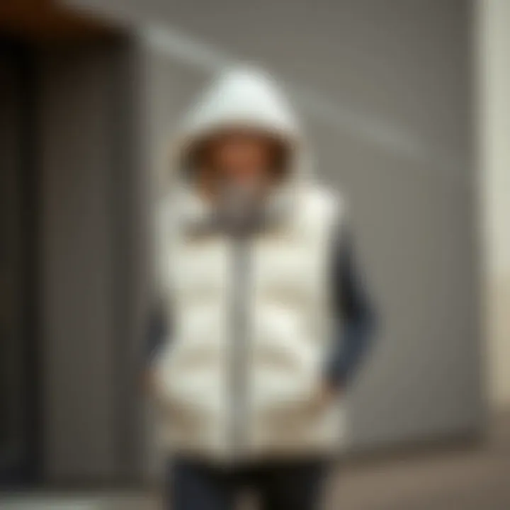 Fashionable layering ideas with a cream puffer vest