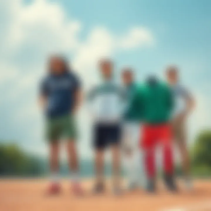 Variety of Lacoste apparel showcasing unique styles