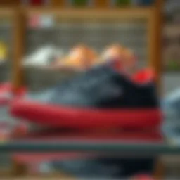 Stylish Lacoste boys' shoes on display