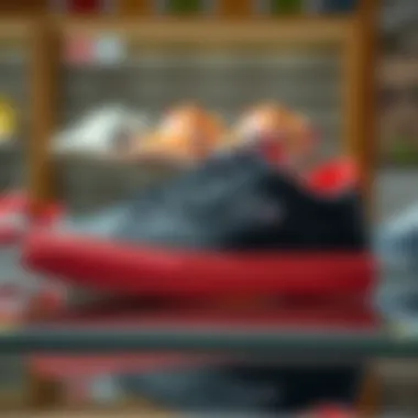 Stylish Lacoste boys' shoes on display