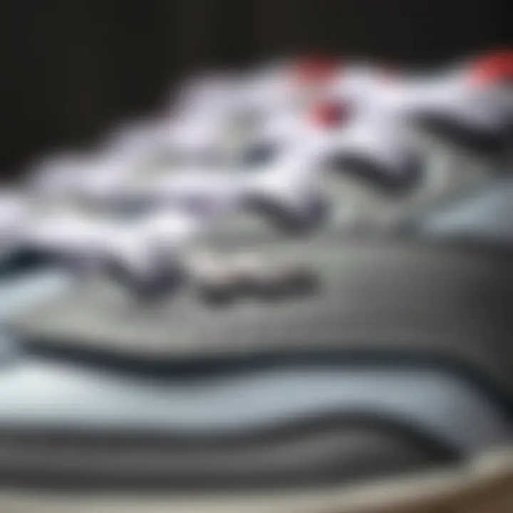 Close-up of Lacoste shoe materials for kids