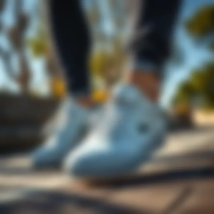 Lacoste sneaker in an active lifestyle setting