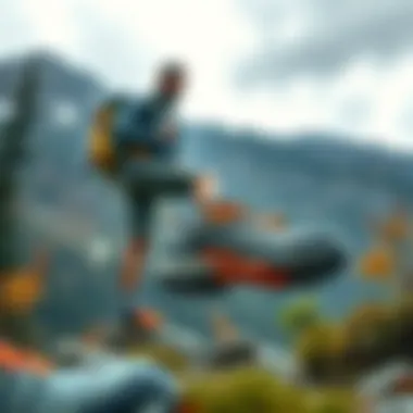 Hiker showcasing Lowa footwear