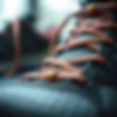 Close-up of Lowa shoe materials