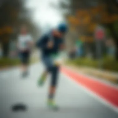 A runner checking their gear before a marathon.