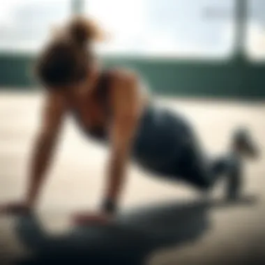 Demonstration of the crunch exercise technique