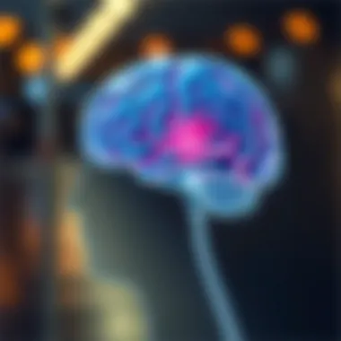 A brain illustration depicting stress related to exercise