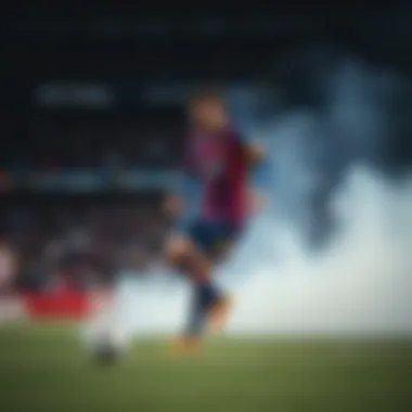 Action shot of Messi on the field emphasizing agility and performance