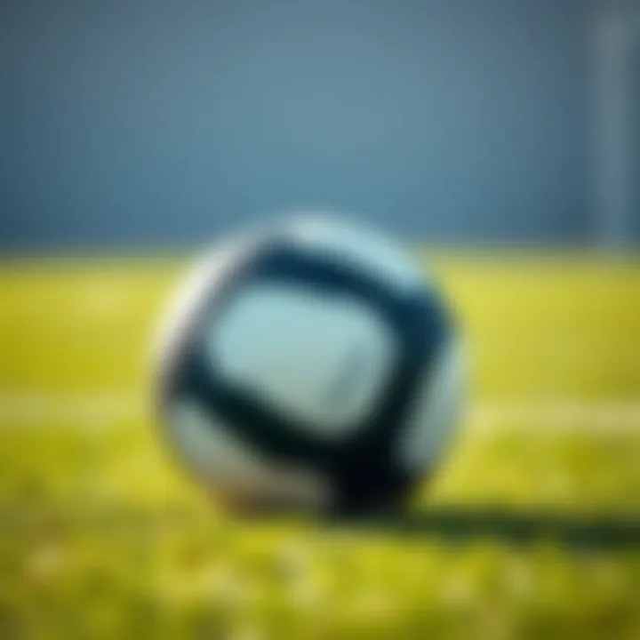 Minsa football on a vibrant green field, emphasizing its performance capabilities.